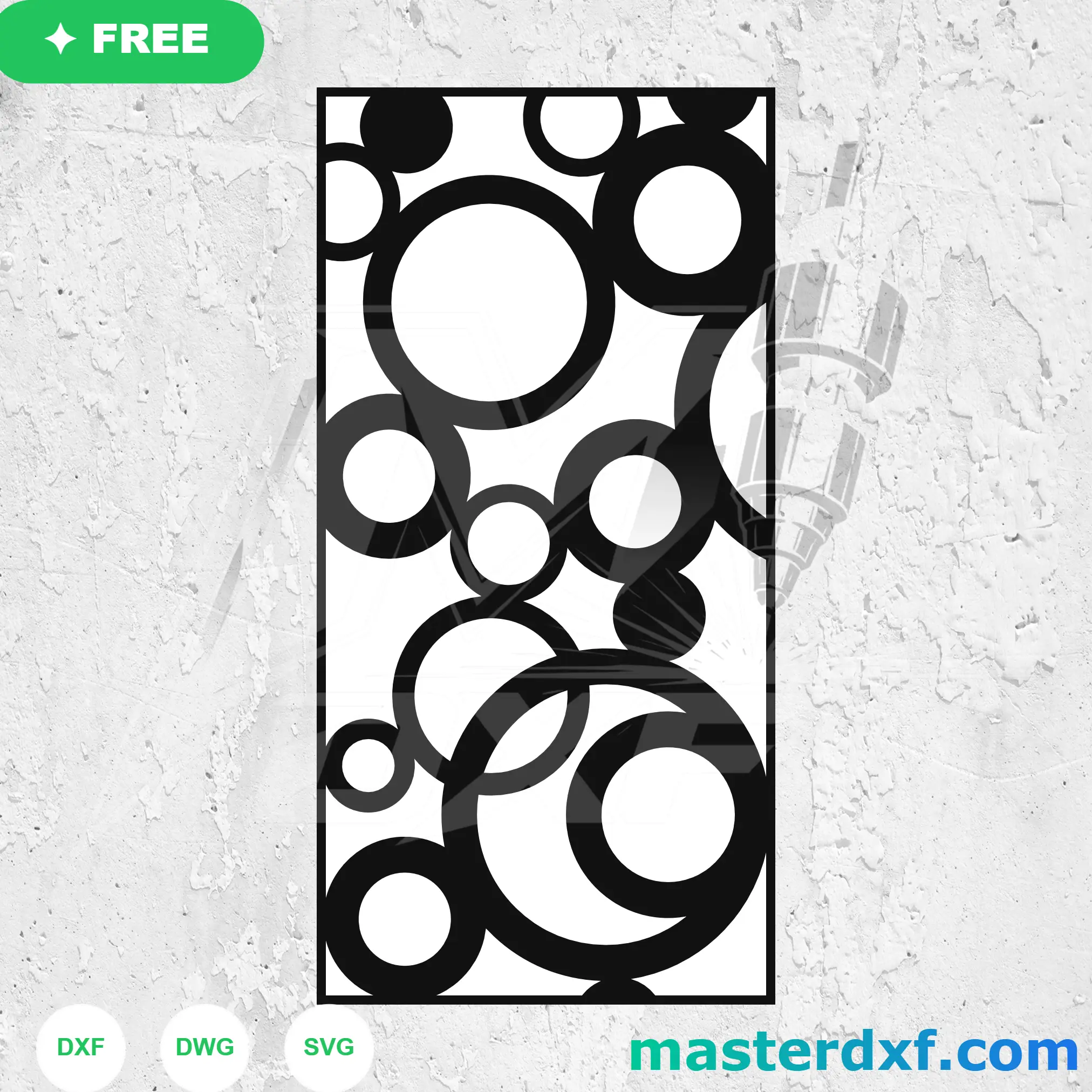 Bubble Circle DXF Pattern for Playful Abstract Screens DXF File